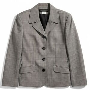 Harvé Benard Wool Plaid Blazer Size 8 Career Business Interview SIZE 8